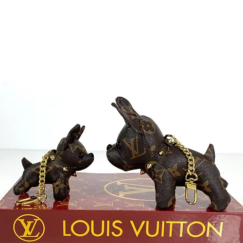 Louis Vuitton Dog Charm Keychain