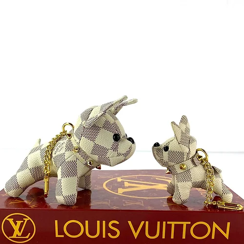 Louis Vuitton Dog Charm Keychain