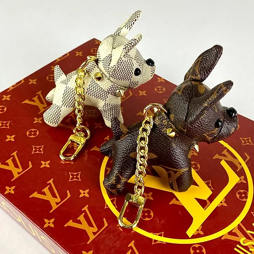 Louis Vuitton Dog Charm Keychain