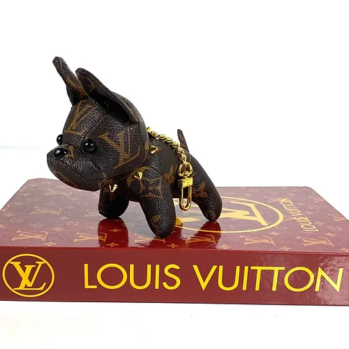 Louis Vuitton Dog Charm Keychain