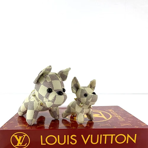 Louis Vuitton Dog Charm Keychain