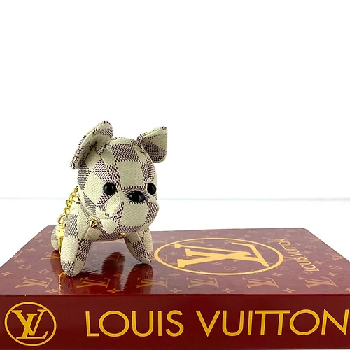 Louis Vuitton Dog Charm Keychain