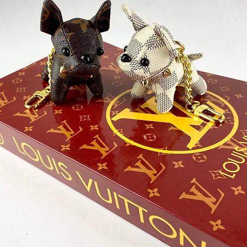 Louis Vuitton Dog Charm Keychain