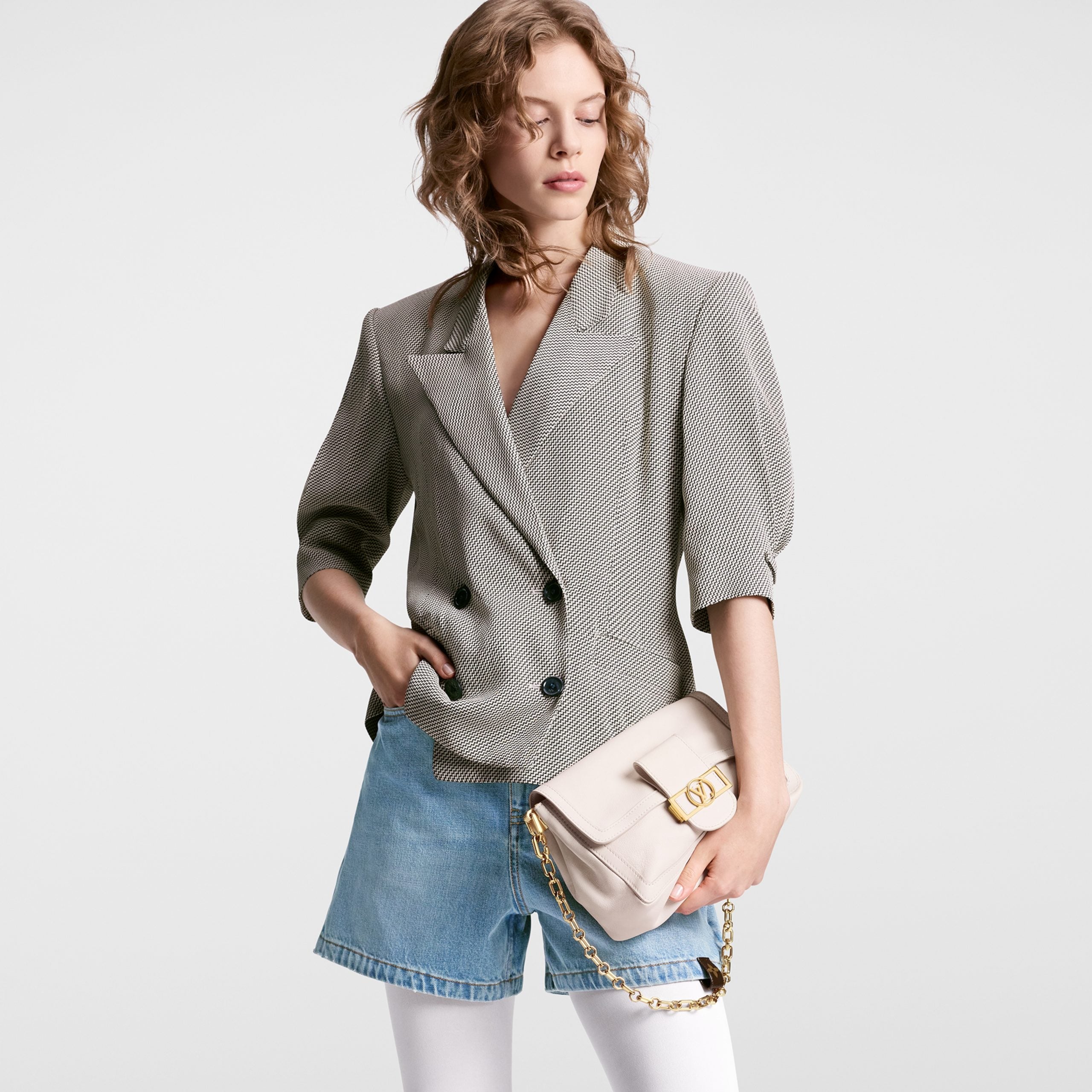 Louis Vuitton M25050 Dauphine Soft MM White