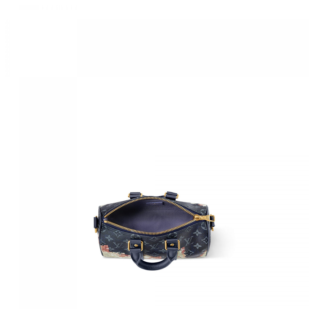 Louis Vuitton Monogram Ink Blue M46804 Keepall Bandoulière 25