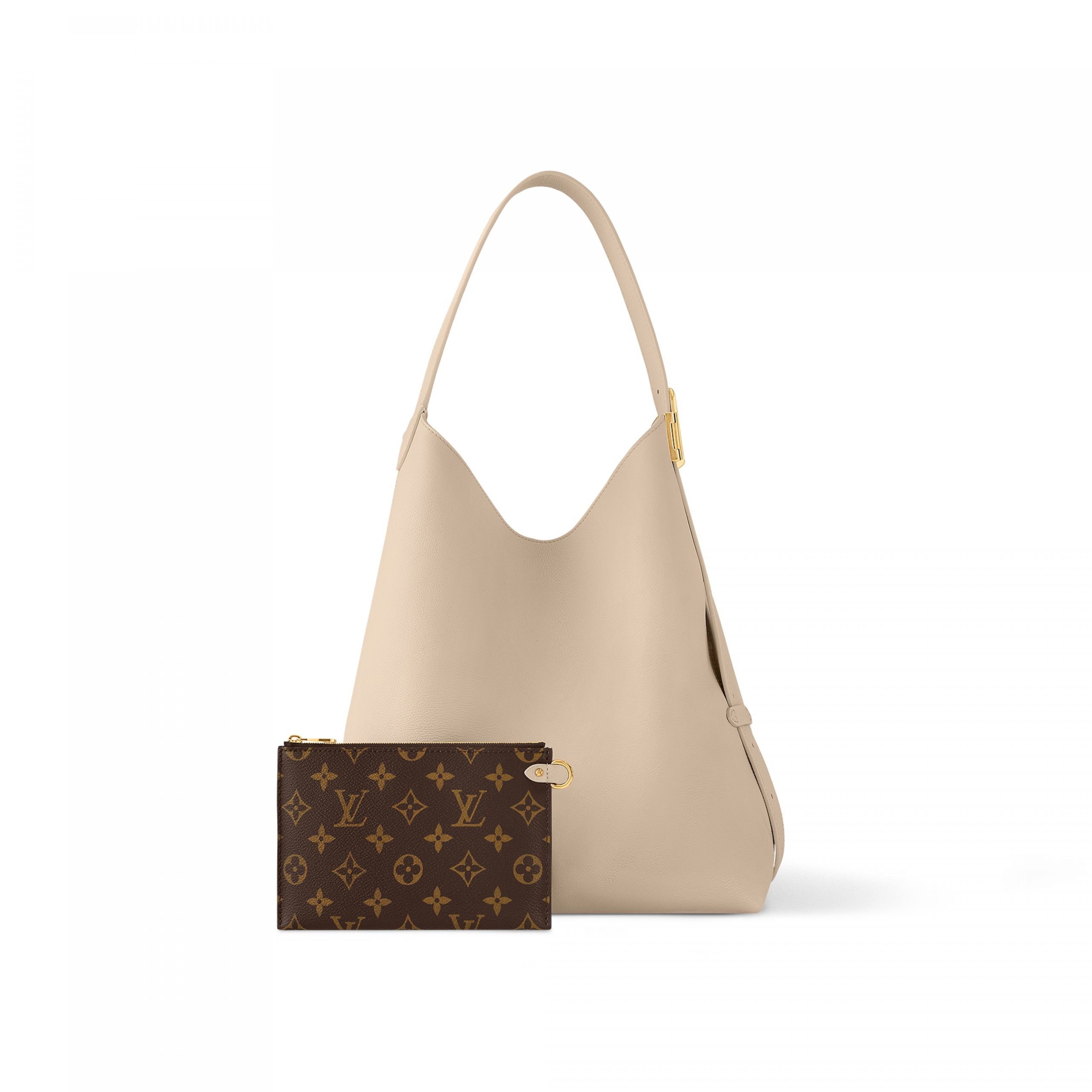 Louis Vuitton M25022 Low Key Hobo MM Limestone Gray