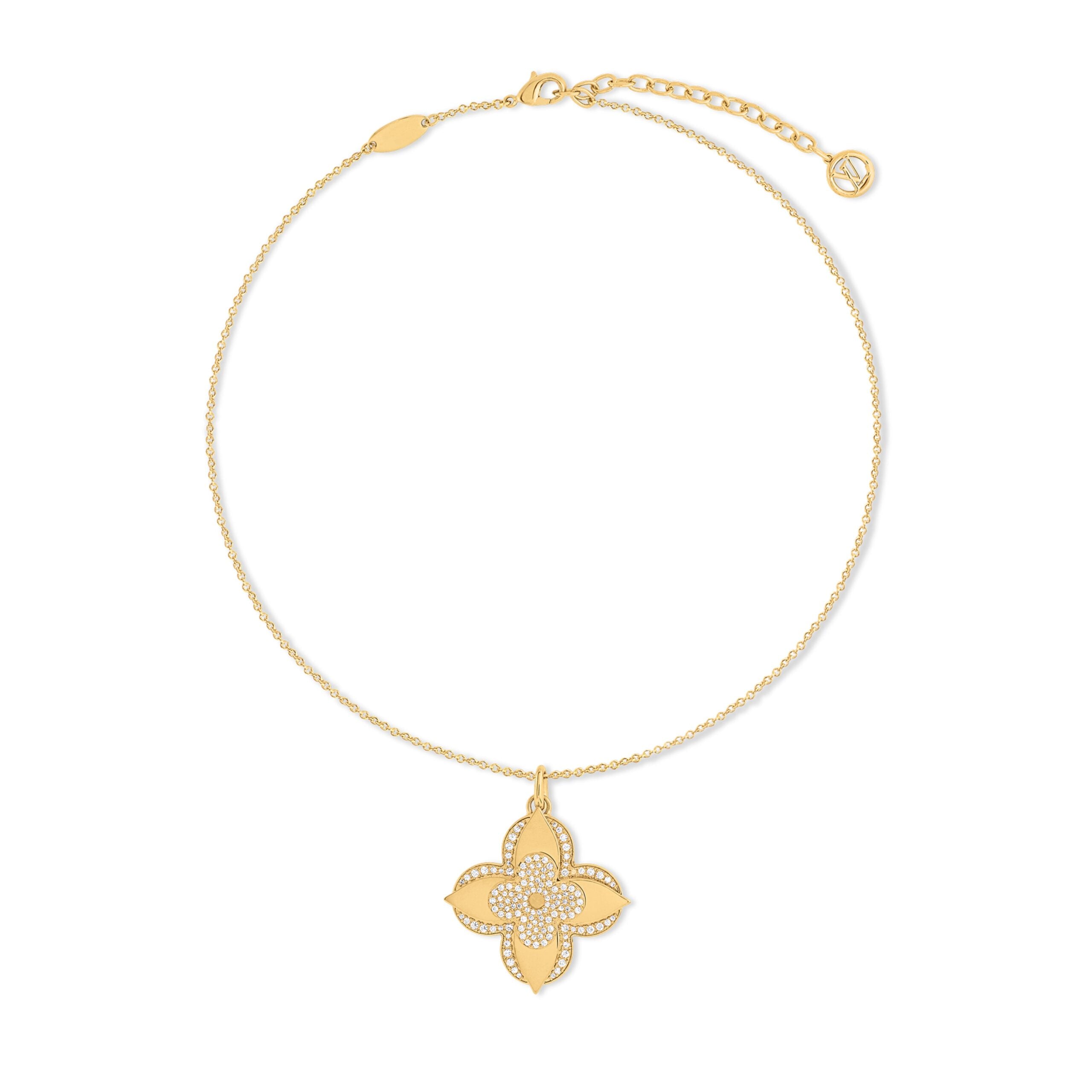 Louis Vuitton M02001 LV Medaillon Necklace Gold-Color
