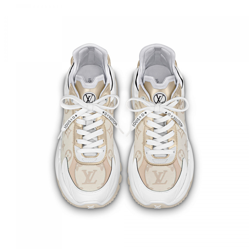 Louis Vuitton LV Run 55 Sneaker Monogram denim Beige 1ABHR7