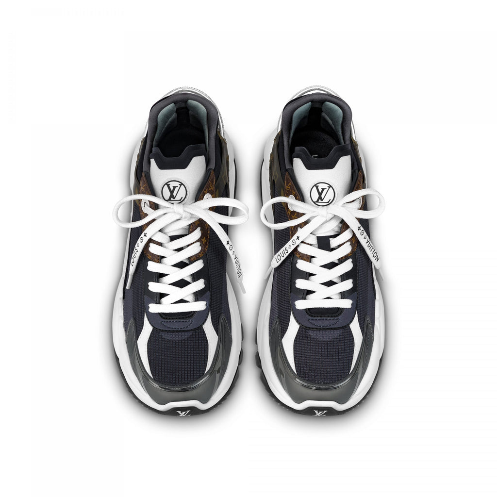 Louis Vuitton LV Run 55 Sneaker Monogram Flowers Black 1AAP5D