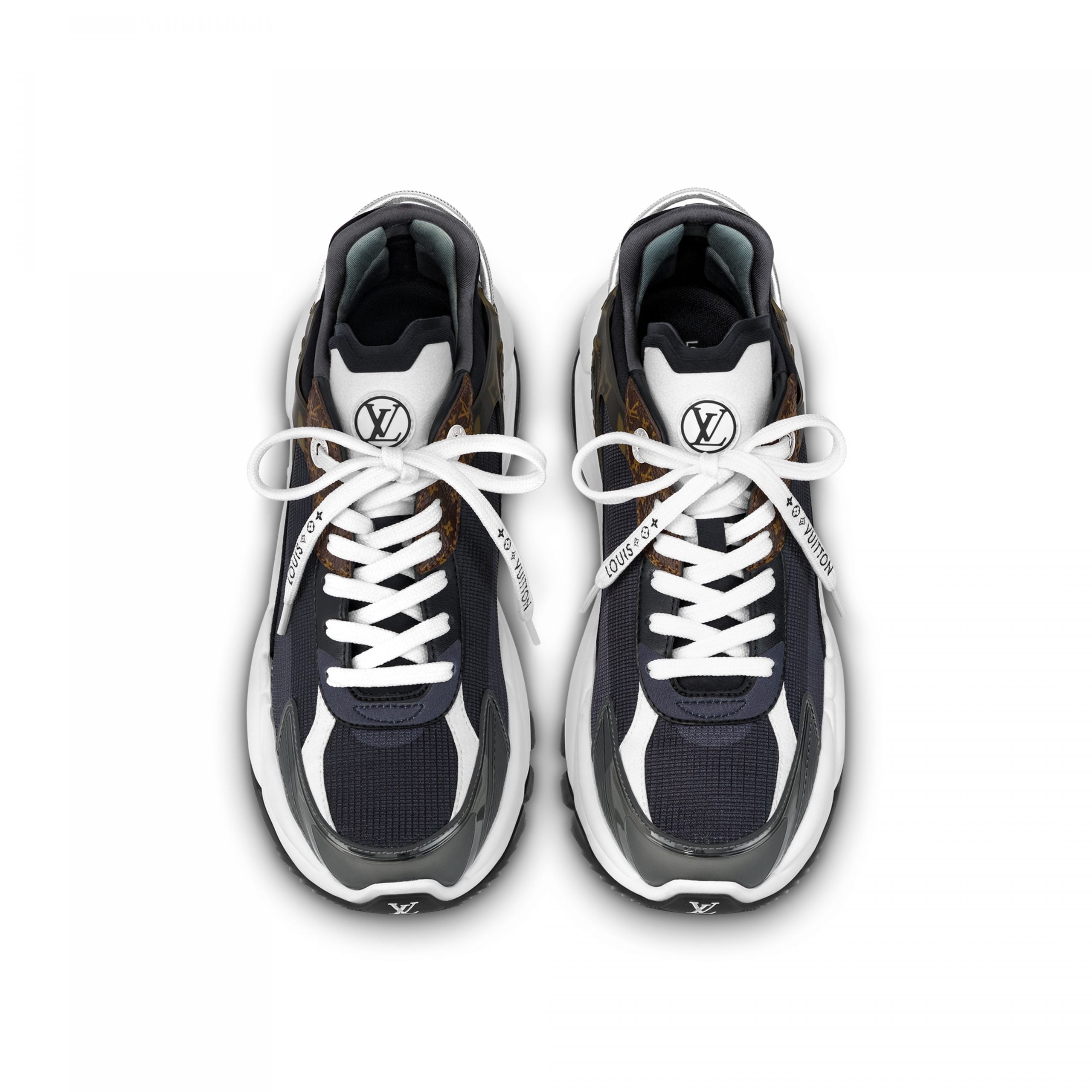 Louis Vuitton LV Run 55 Sneaker Monogram Flowers Black 1AAP5D