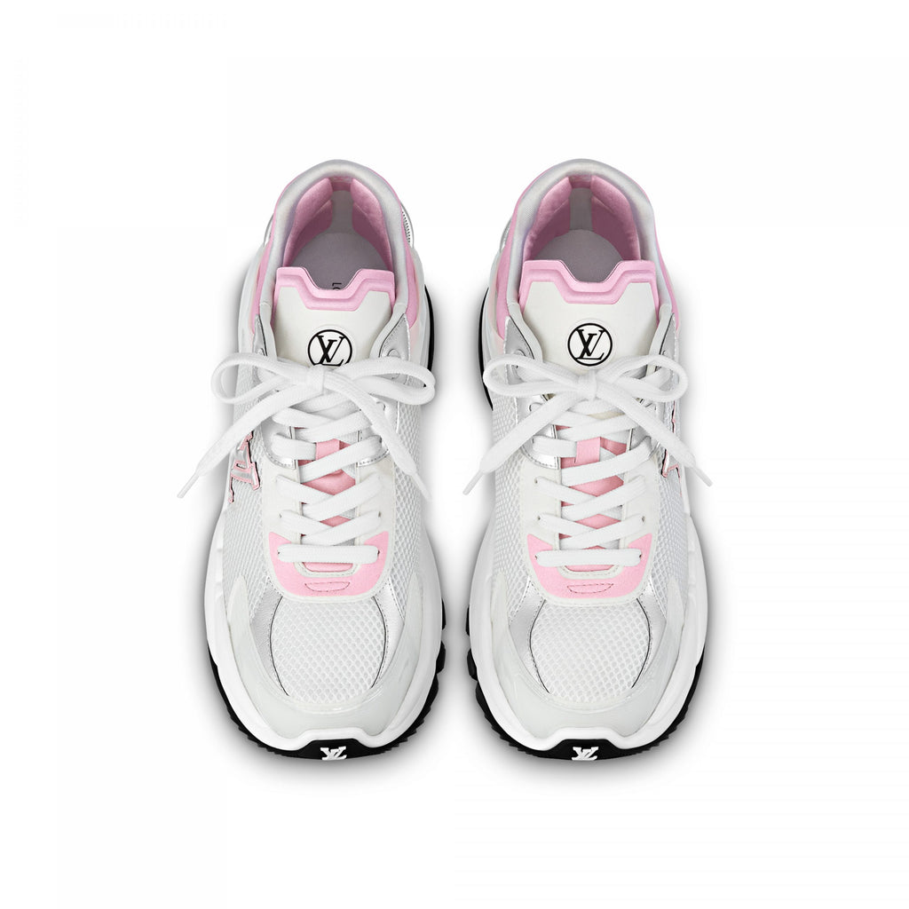 Louis Vuitton LV Run 55 Sneaker Monogram Flowers Pink 1ABVI8