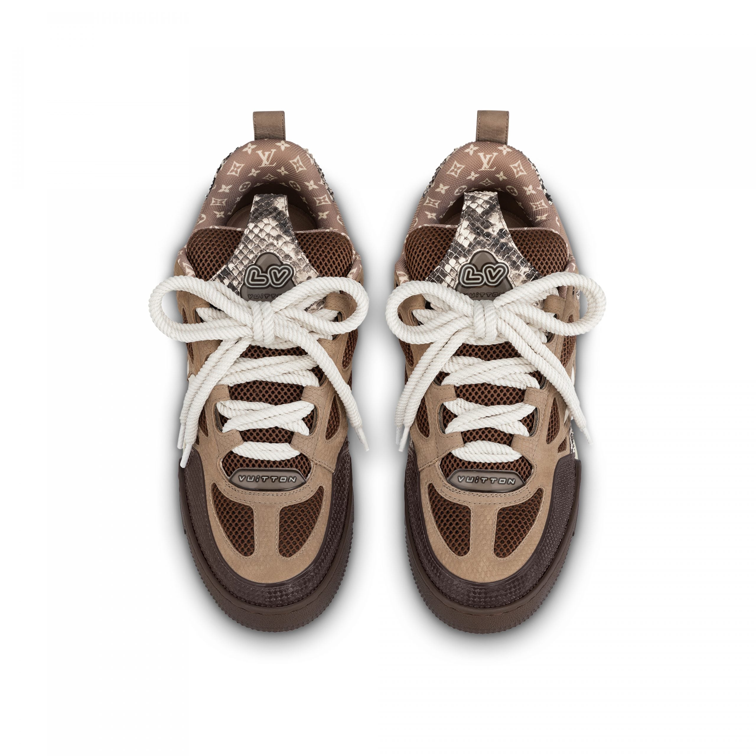 Louis Vuitton LV Skate Sneaker Since 54 Monogram Flowers Brown 1ABMG1