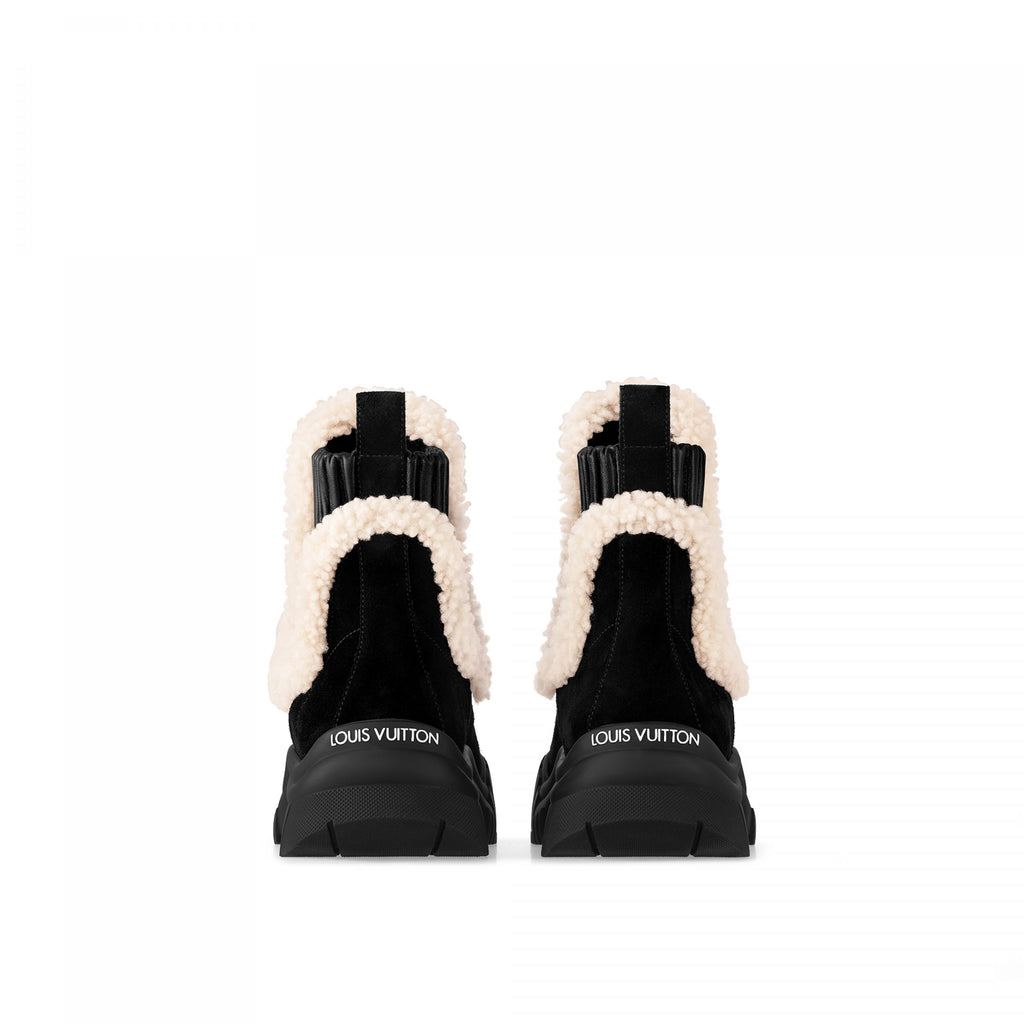 Louis Vuitton LV SKI Ruby Flat Ankle Boot Black 1AC7AC