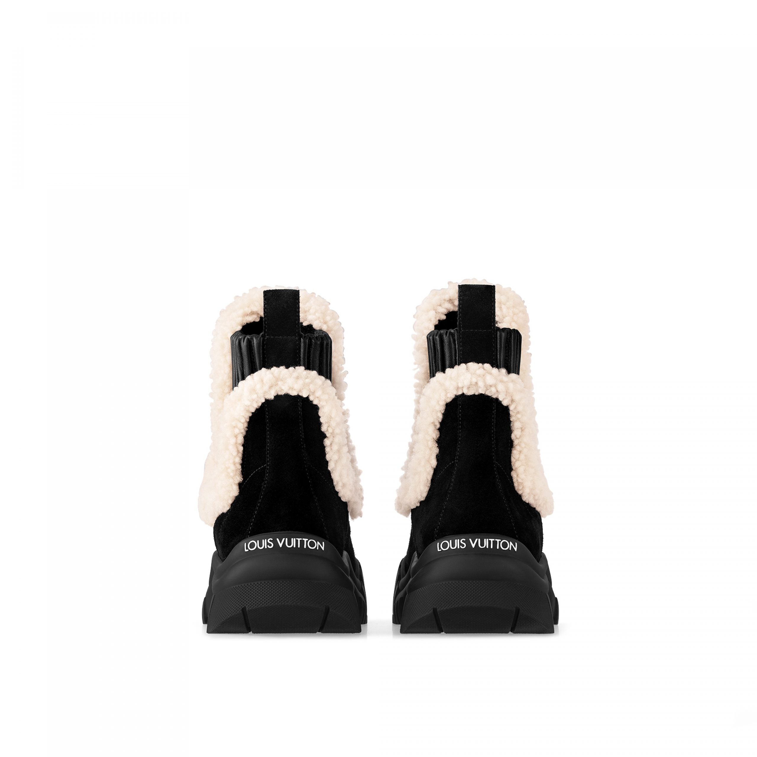 Louis Vuitton LV SKI Ruby Flat Ankle Boot Black 1AC7AC