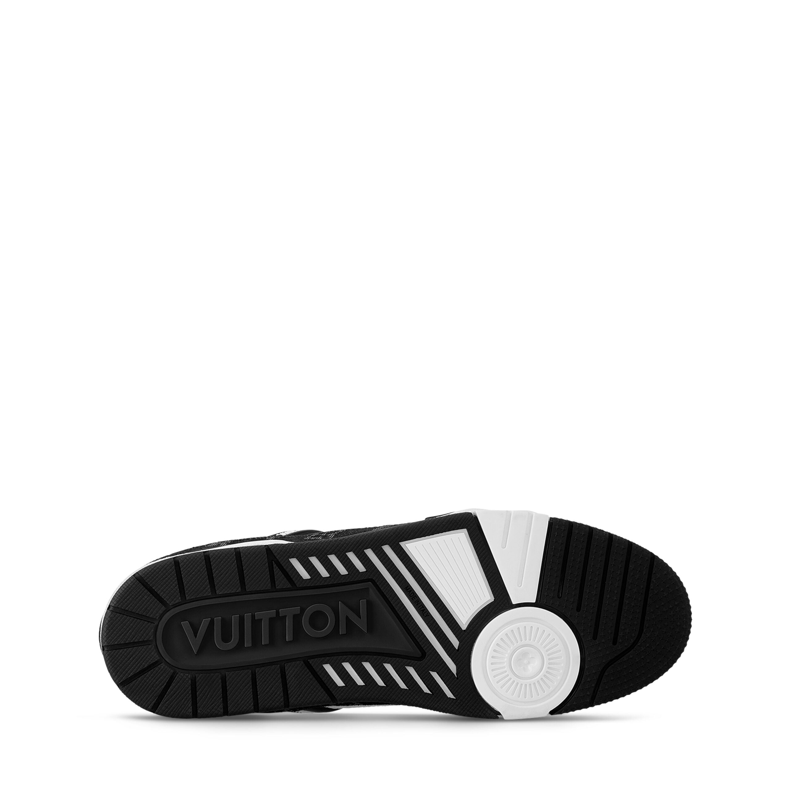 Louis Vuitton Trainer Sneaker Monogram Denim White Black 1A9JGF