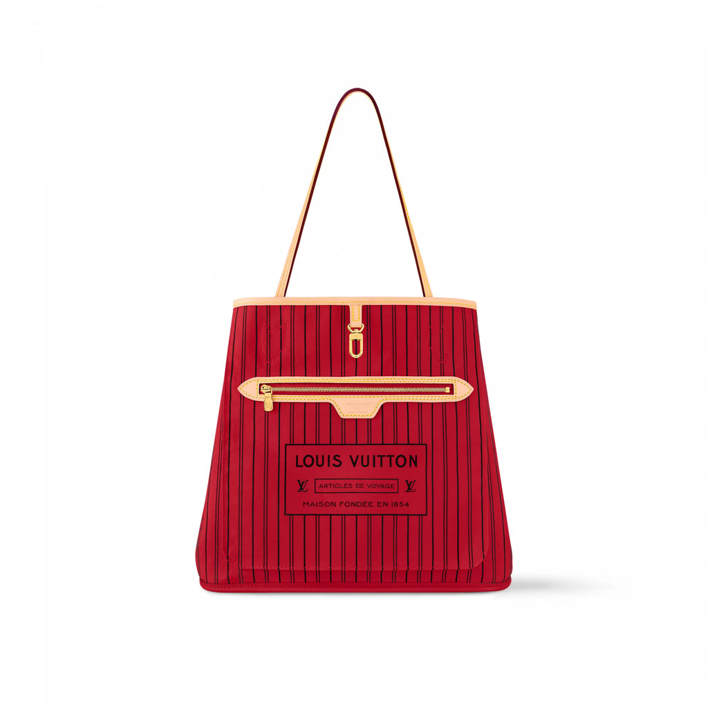 Louis Vuitton M12096 Neverfull Bandoulière Inside Out MM Monogram/Rouge Sari