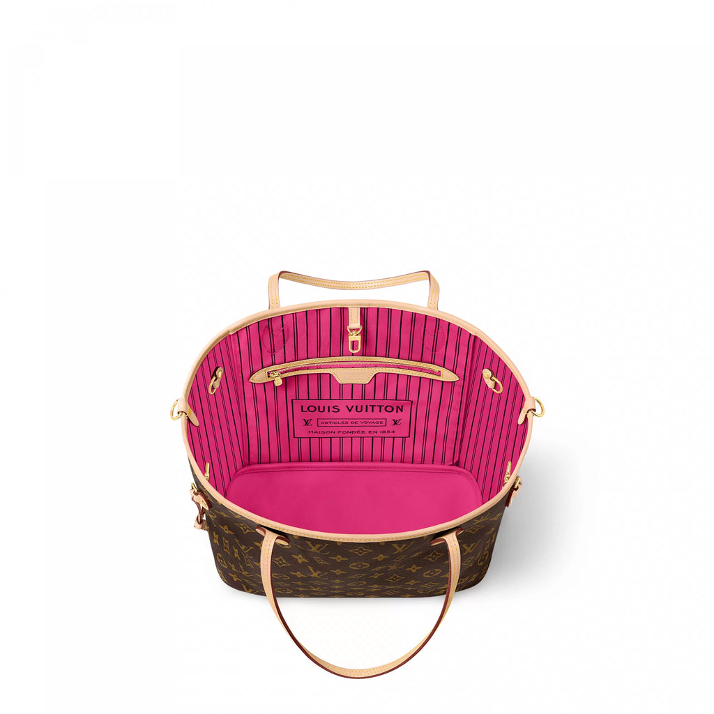 Louis Vuitton M12257 Neverfull Bandoulière Inside Out MM MMonogram/Rose Pondichery
