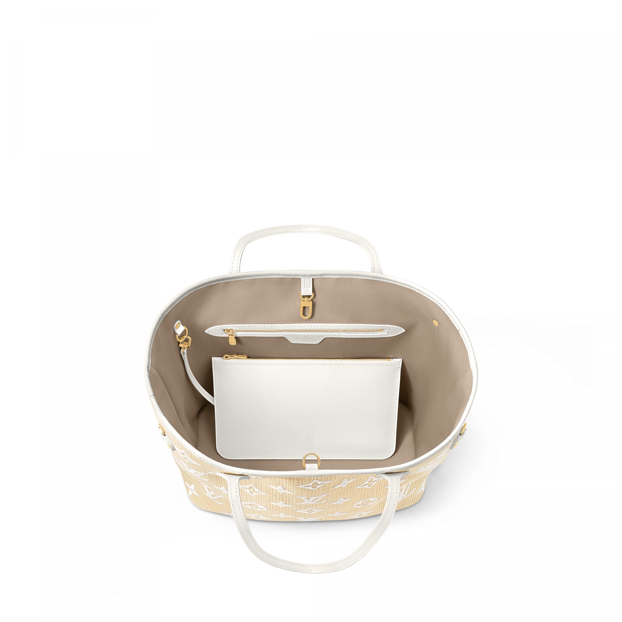 Louis Vuitton M22839 Neverfull MM Lotus Cotton White Beige