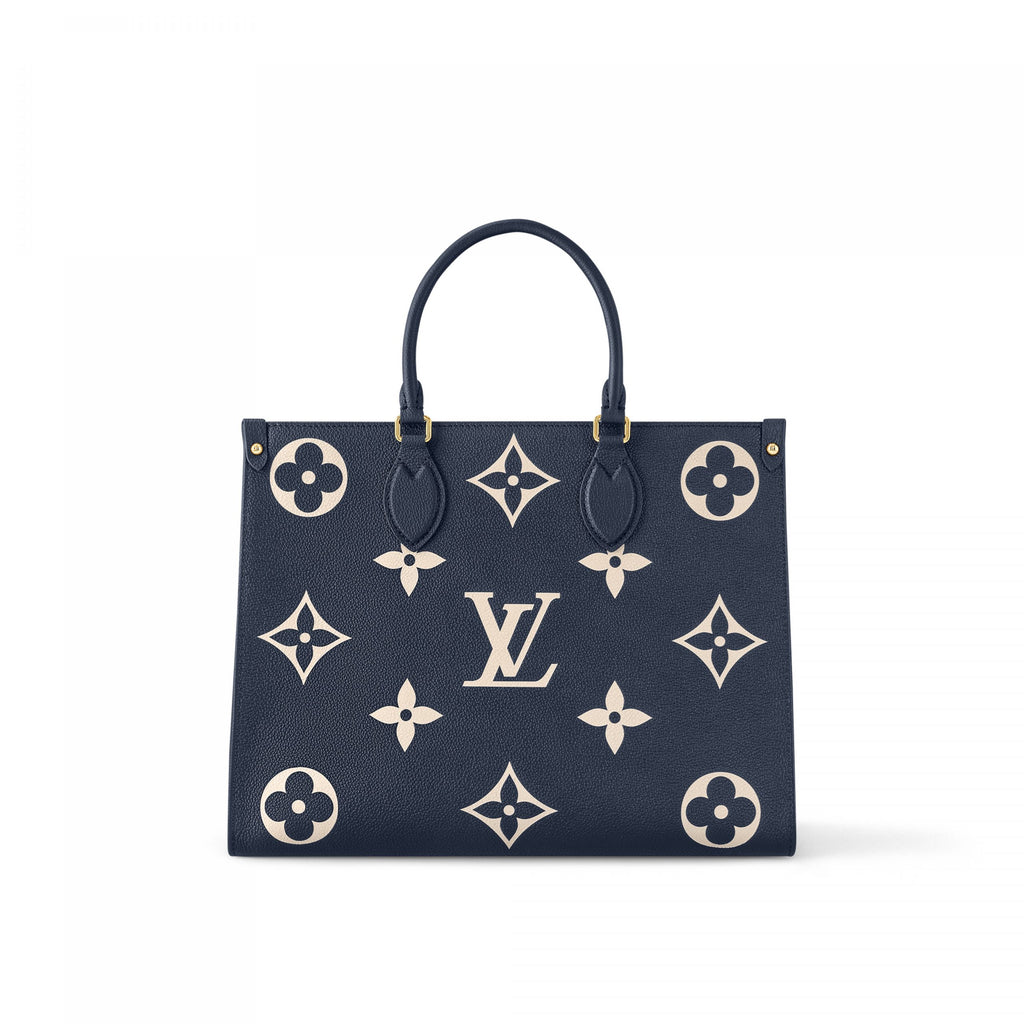 Louis Vuitton M47084 OnTheGo MM Navy Blue/Cream