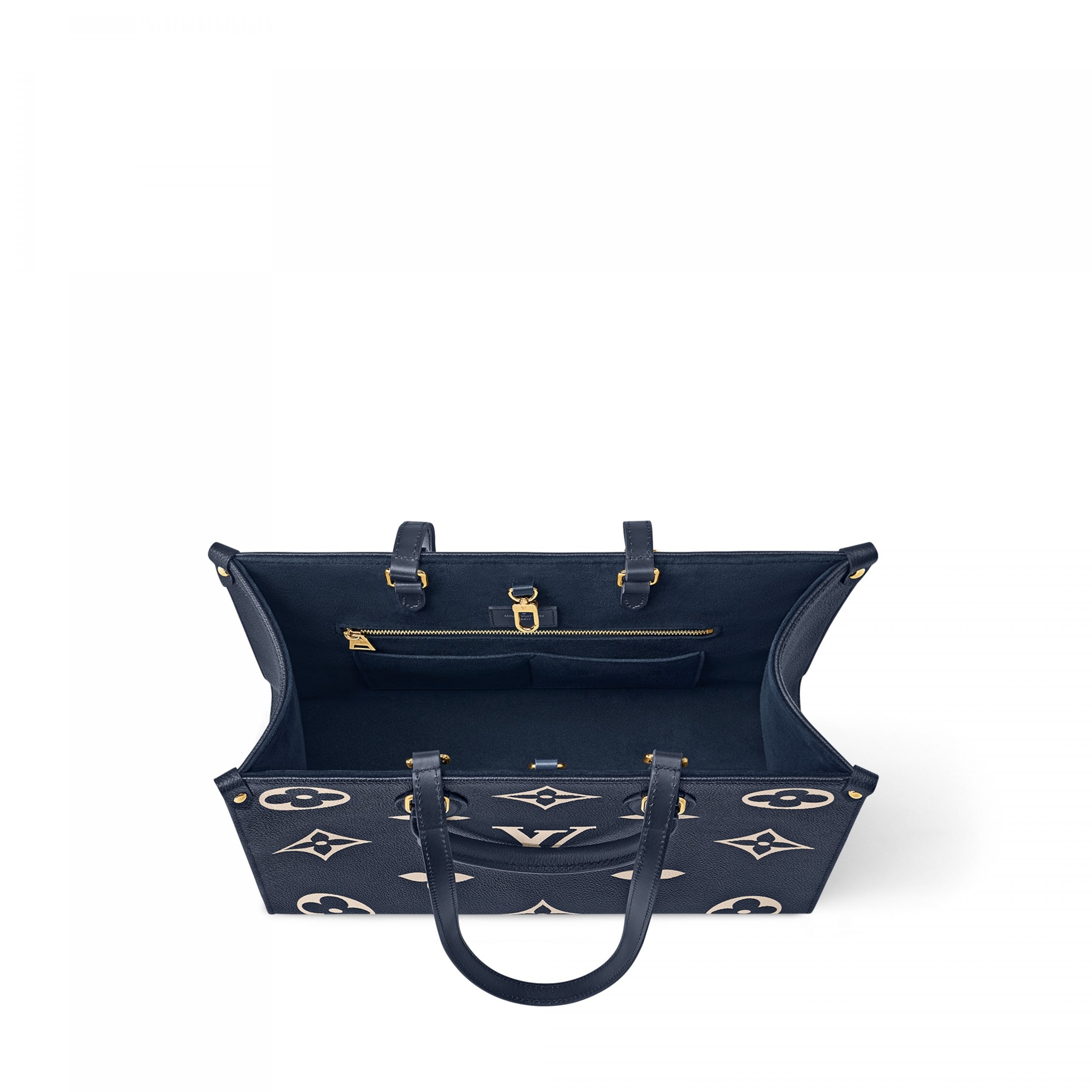 Louis Vuitton M47084 OnTheGo MM Navy Blue/Cream