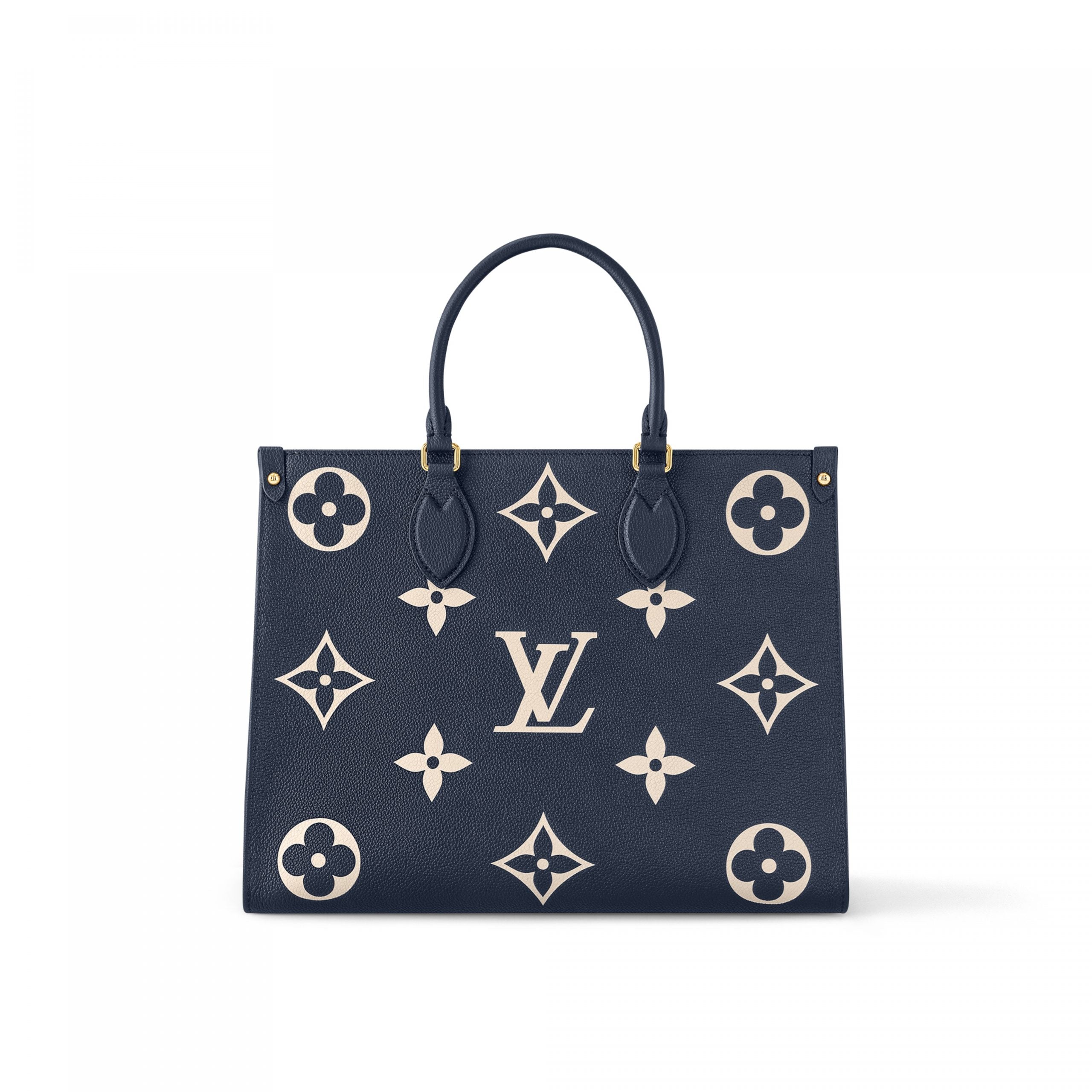 Louis Vuitton M47084 OnTheGo MM Navy Blue/Cream