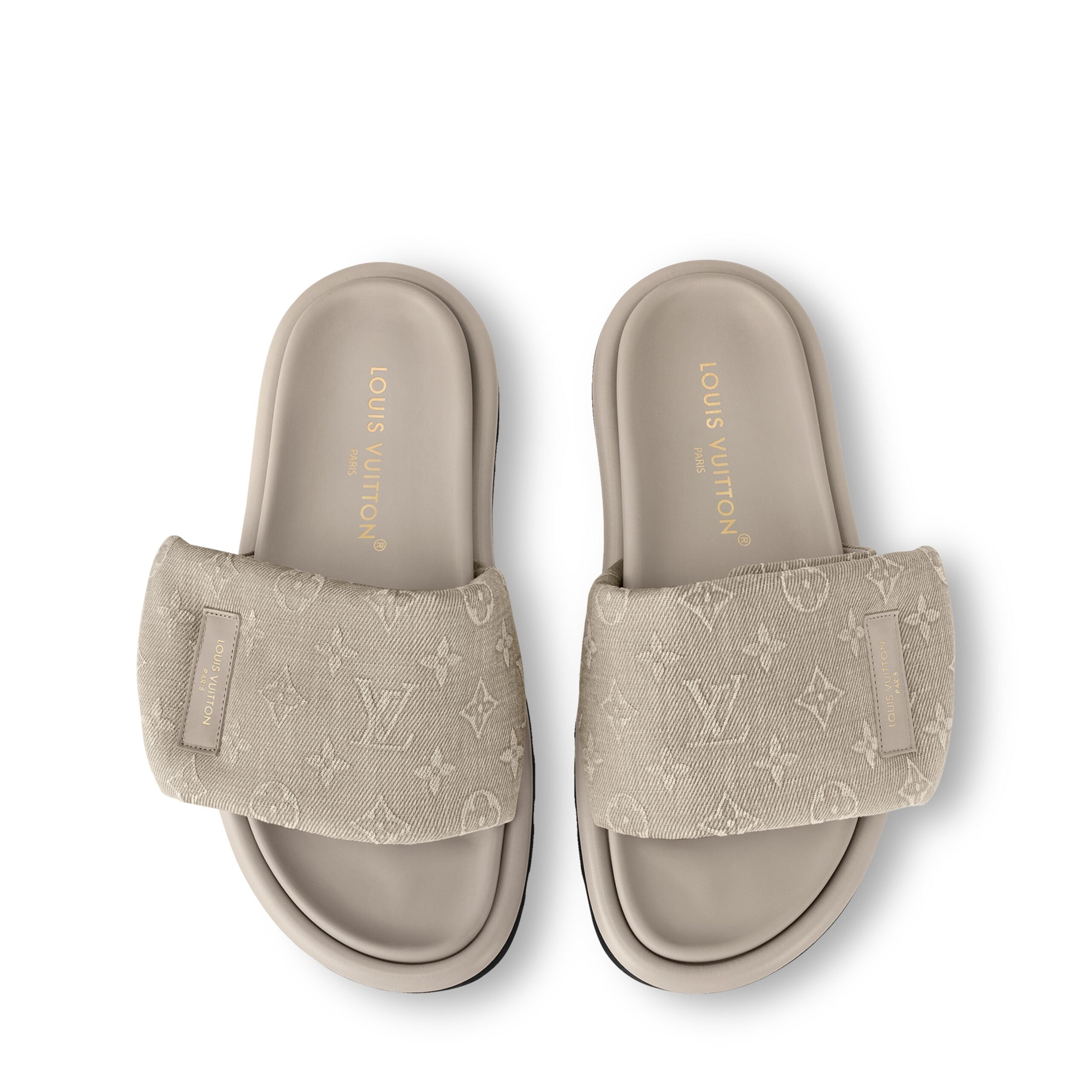 Louis Vuitton 1ACJ01 Pool Pillow Flat Comfort Mule Beige