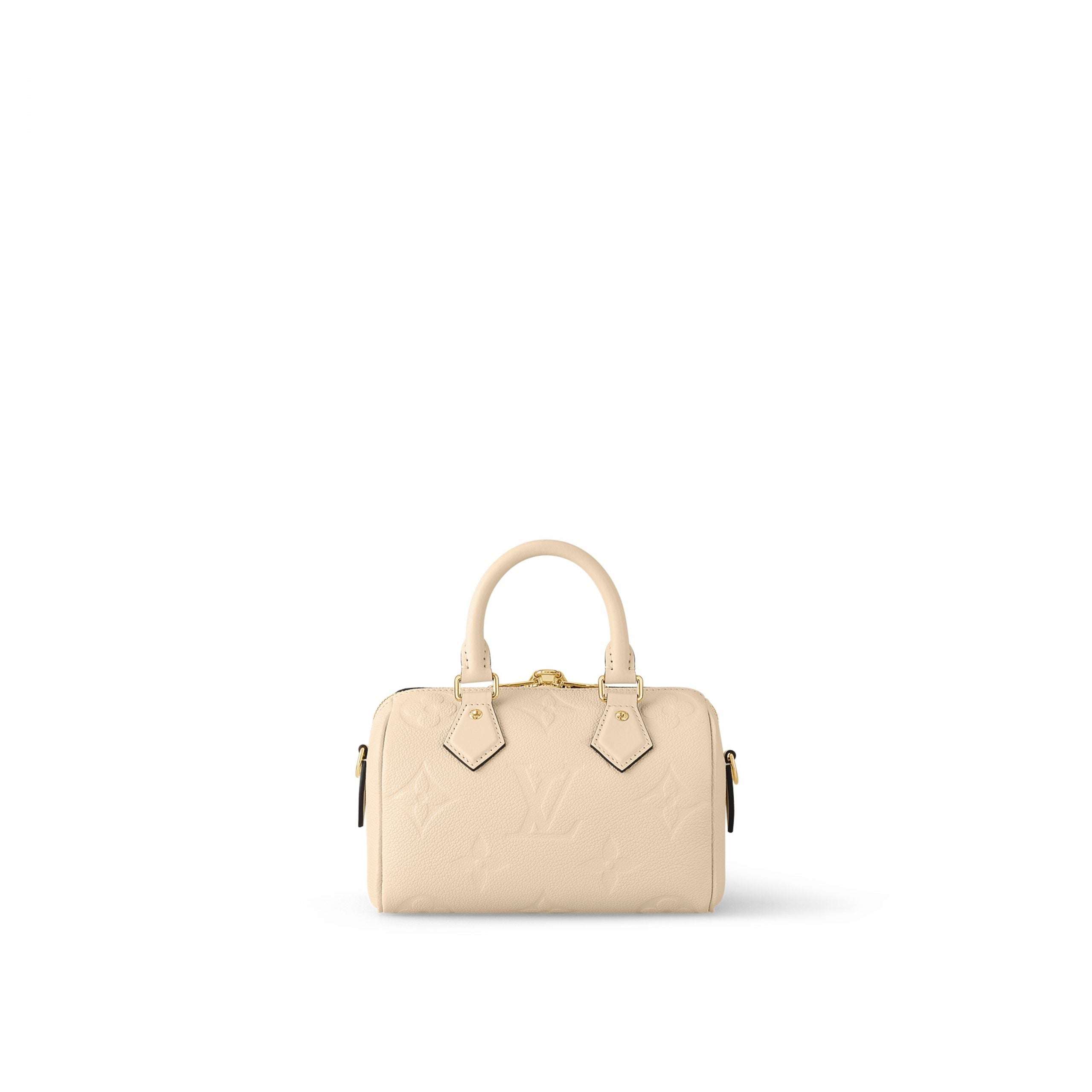 Louis Vuitton M58954 Speedy Bandoulière 20 Monogram Empreinte Leather Crème Beige