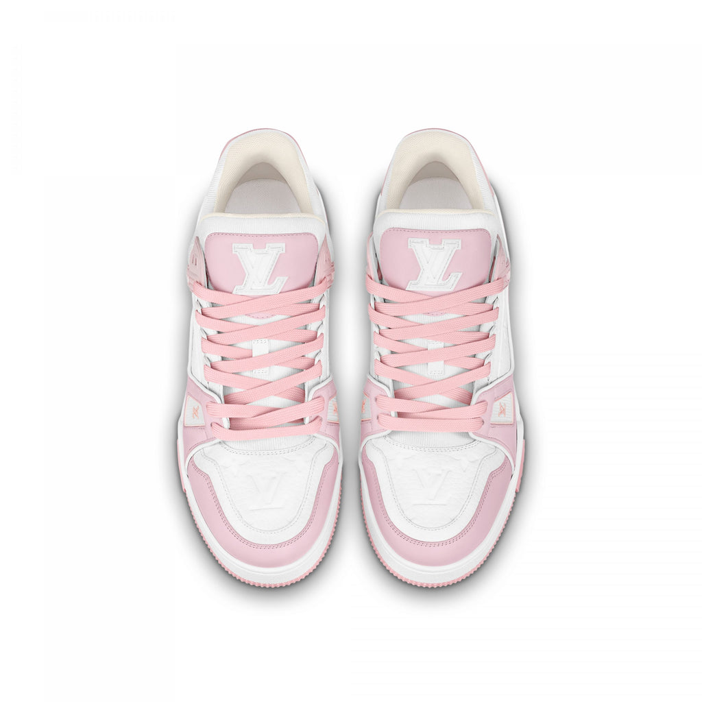 Louis Vuitton Trainer Sneaker Pink White 1ABOEI