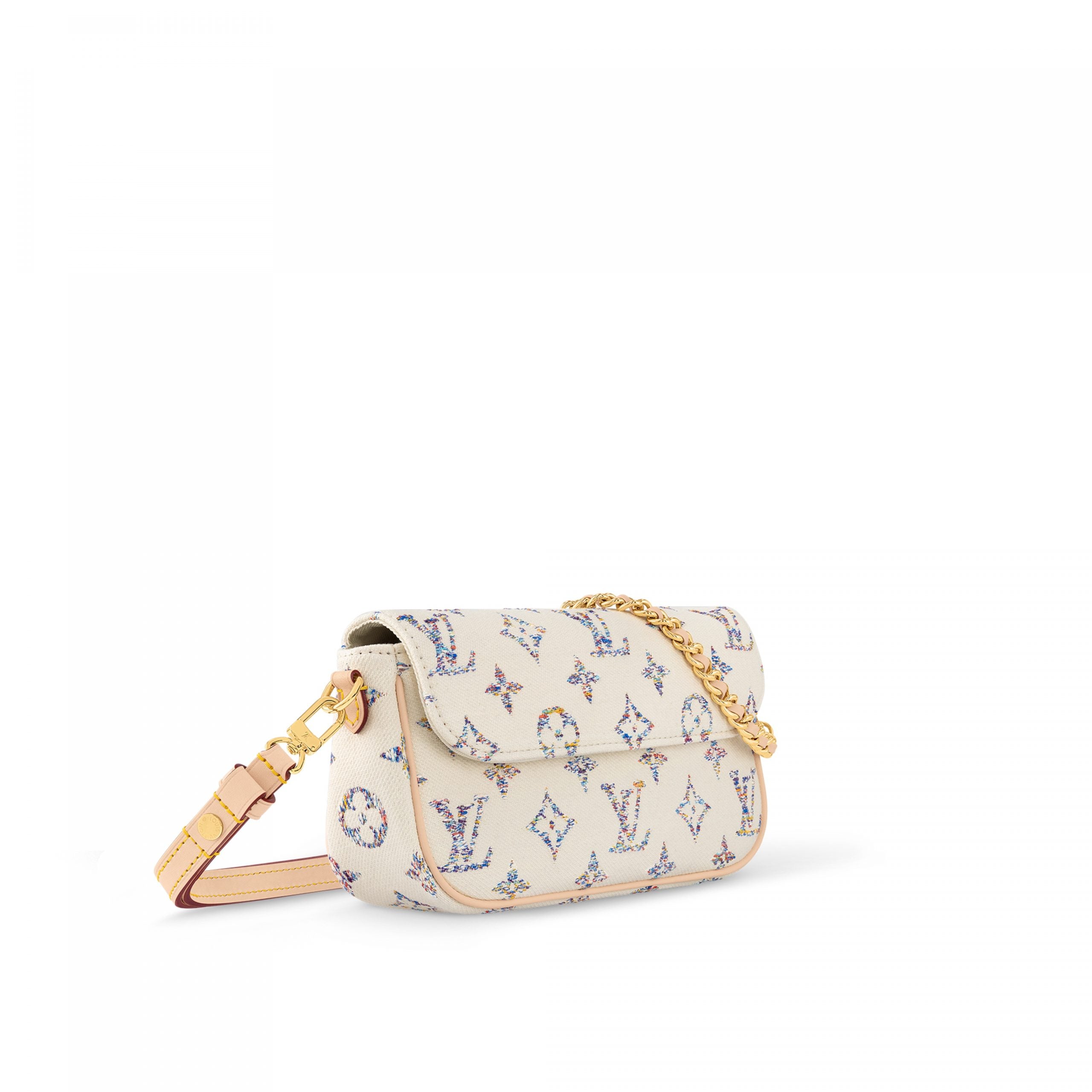 Louis Vuitton M83499 Wallet on Chain Ivy Multicolor White